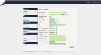 pagepeel administration - manage multiple ads, mehrere Ads vewalten